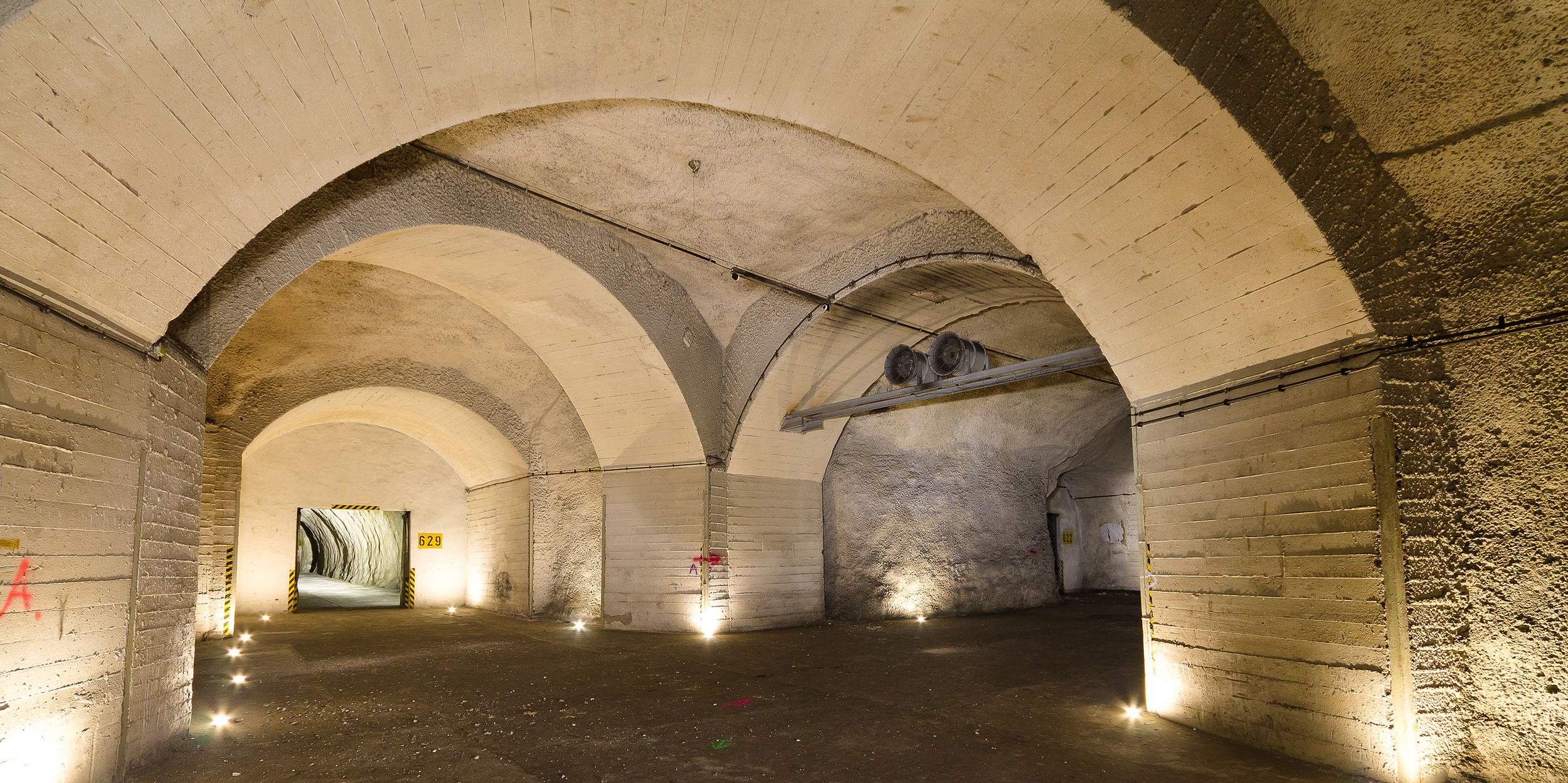 Veduta aerea del Walpersberg nel dopoguerra