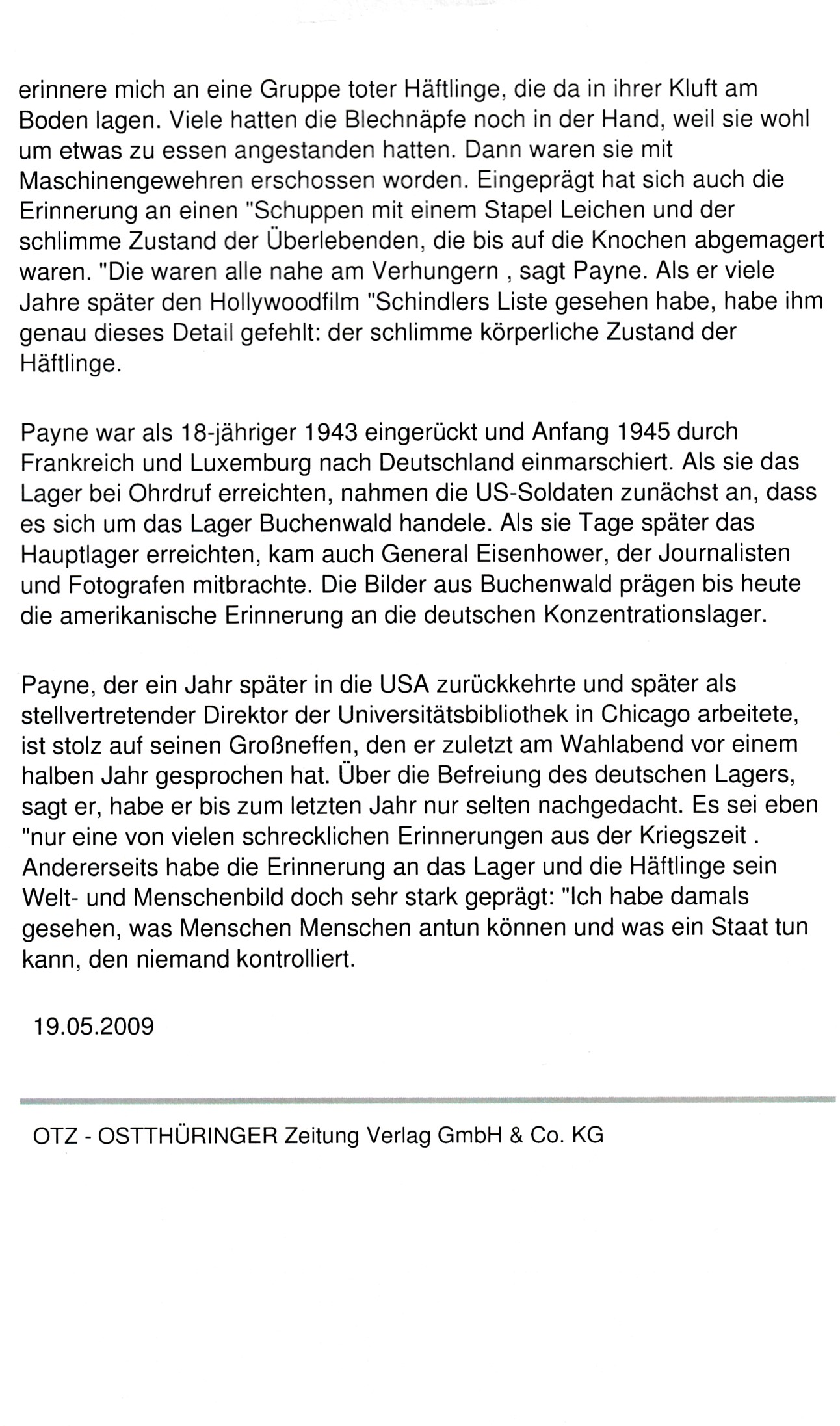 Obamas Onkel befreite Buchenwald
