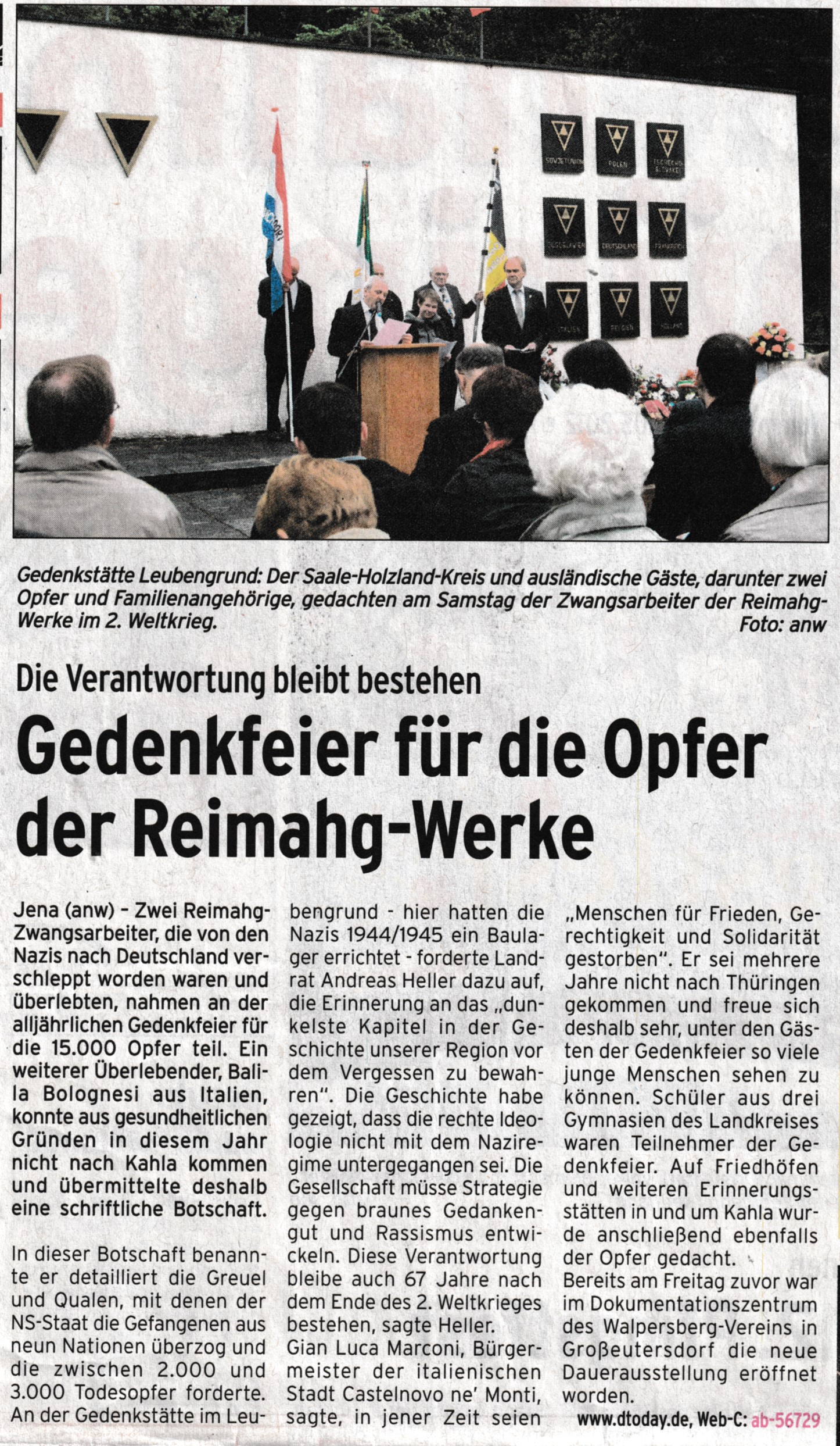 Gedenken an Opfer der „Reimahg“