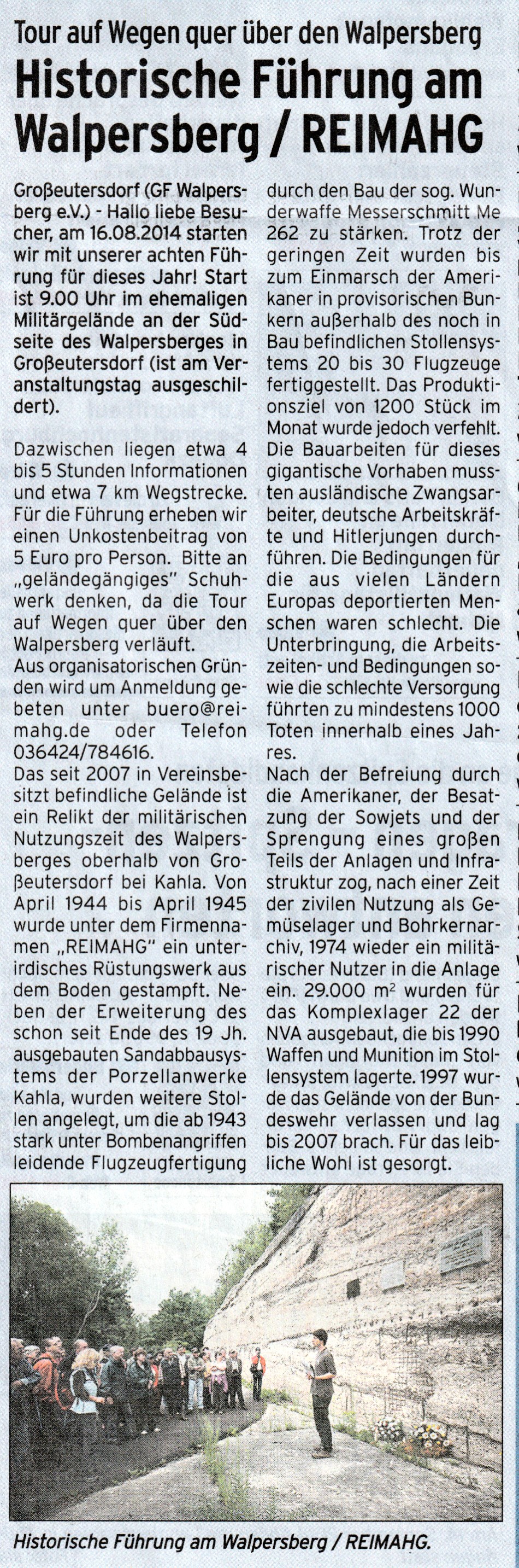 Führung am Walpersberg