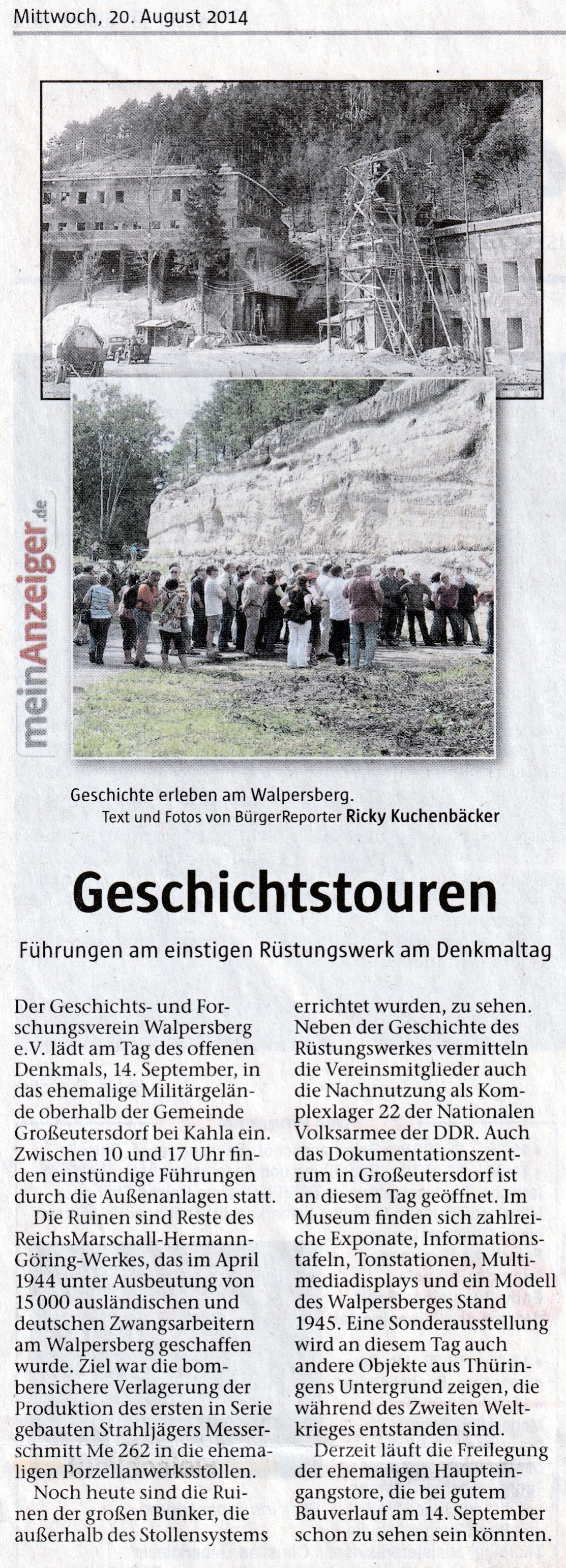 Führungen zur „Reimahg“