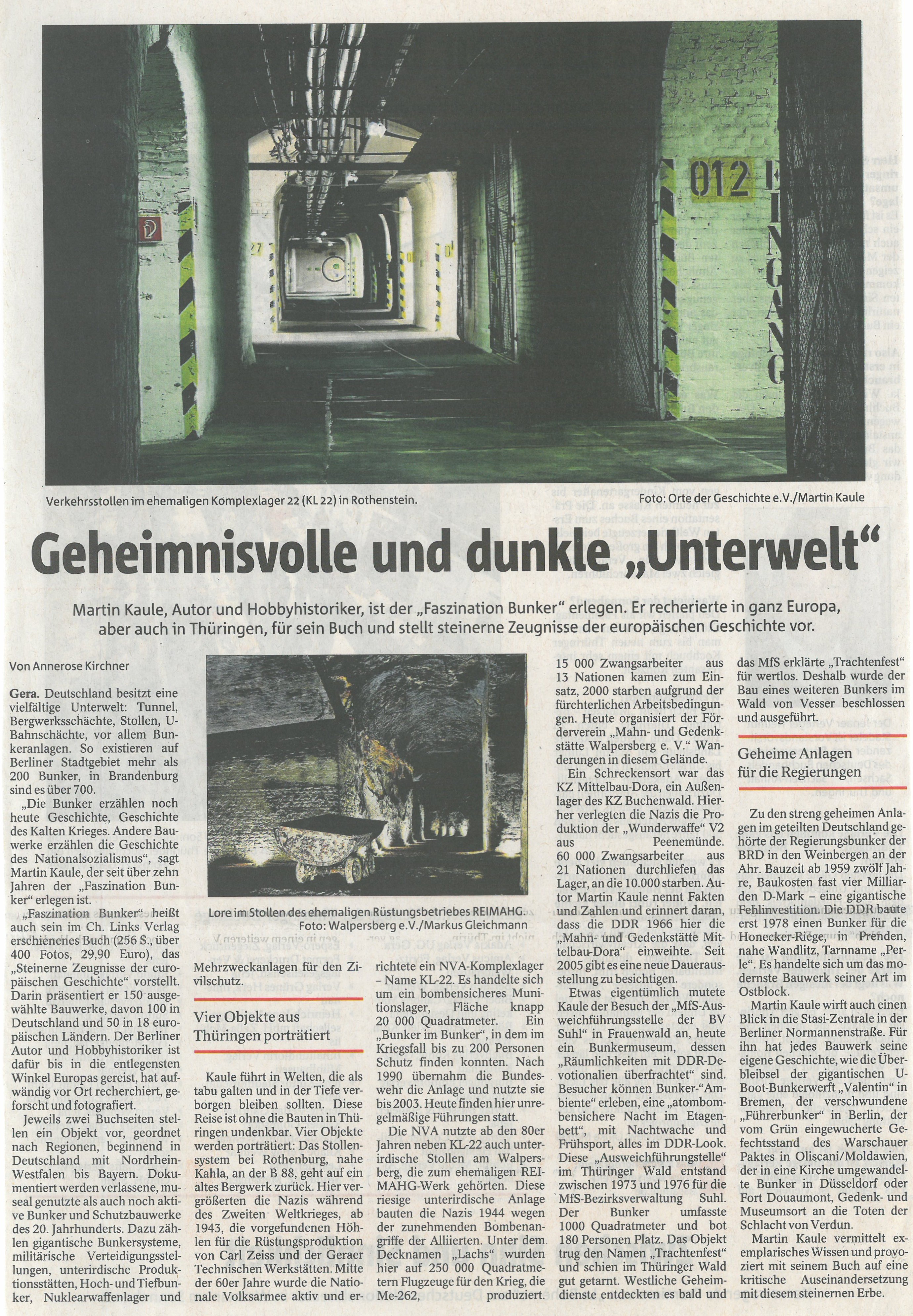 Geheimnisvolle Unterwelt Thüringens