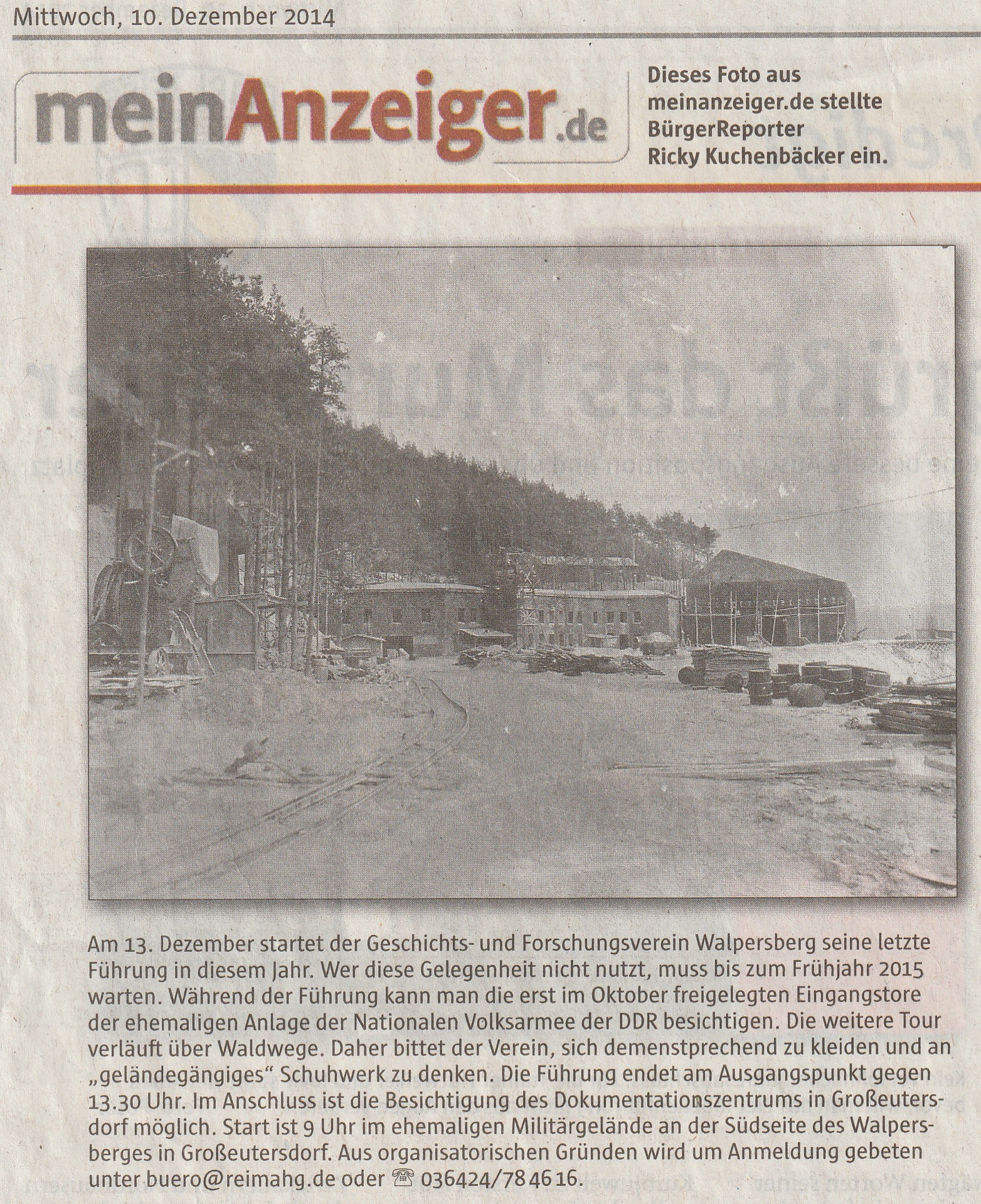 Letzte Führung in diesem Jahr