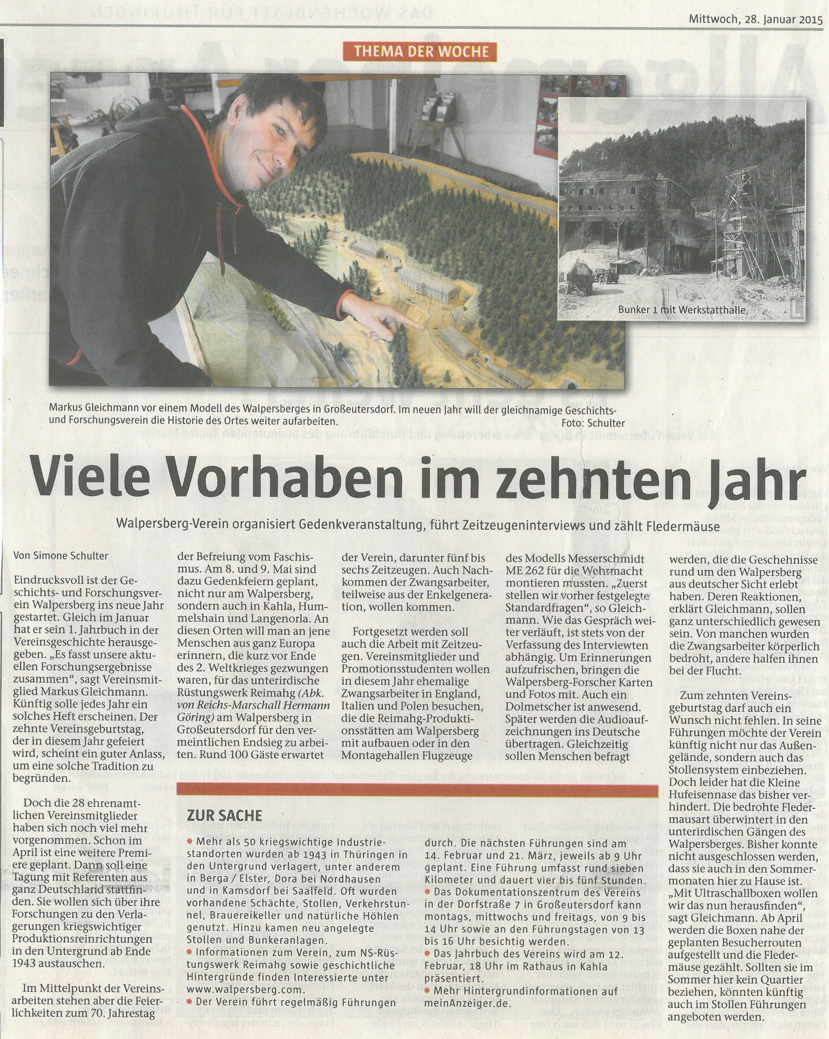 Viele Vorhaben im zehnten Jahr