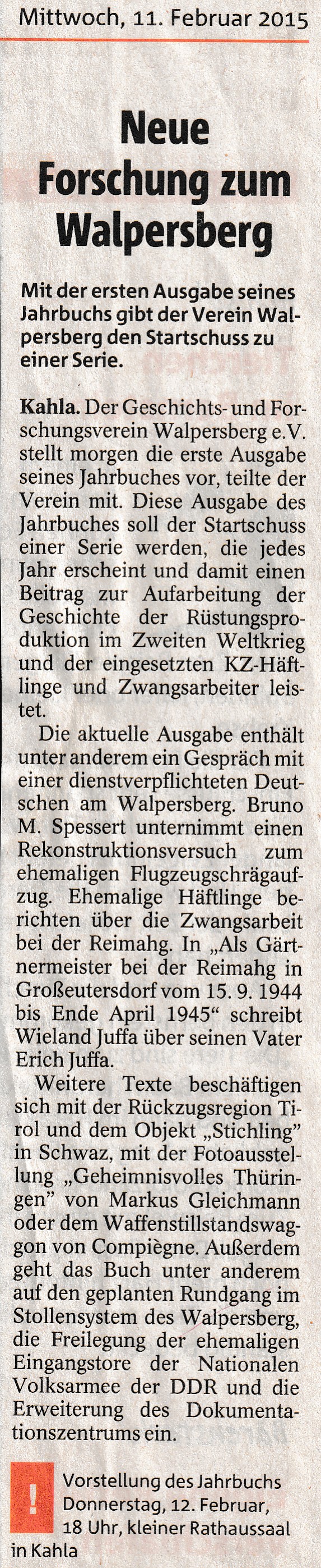 Vortrag zur Geschichte