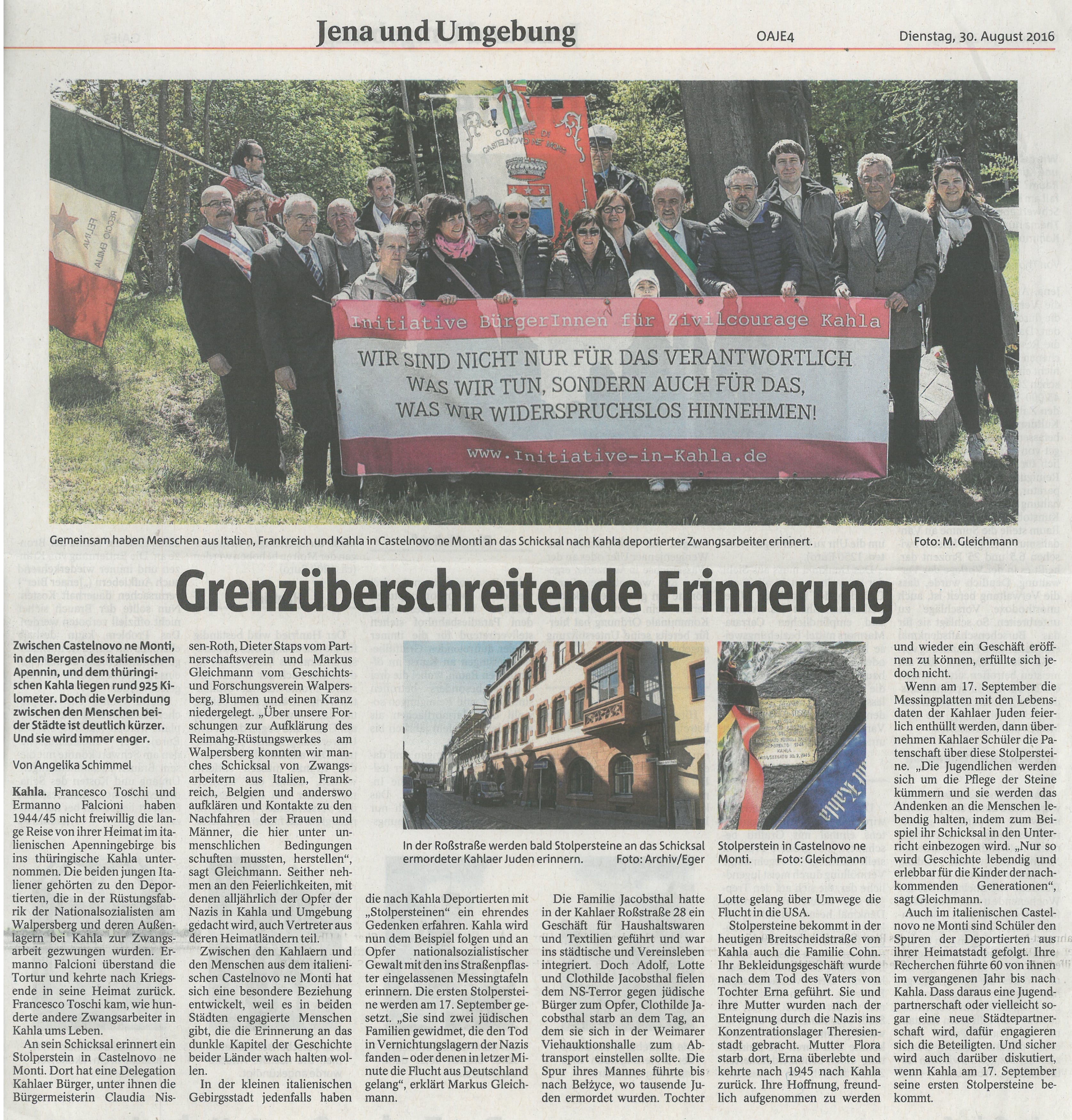 Grenzüberschreitende Erinnerung