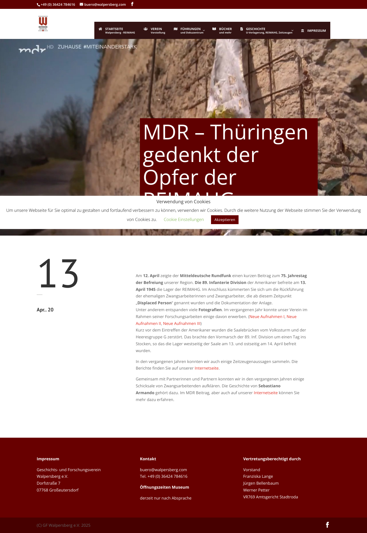 MDR Thüringen gedenkt der Opfer der REIMAHG
